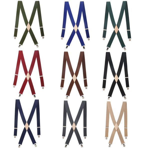 Men's 3.5cm Unisex Solid Straight Clip Rawhide Suspender Genuine Leather Brace 110cm 130cm Extended Size Vintage Groomsmen Gifts - Image 5
