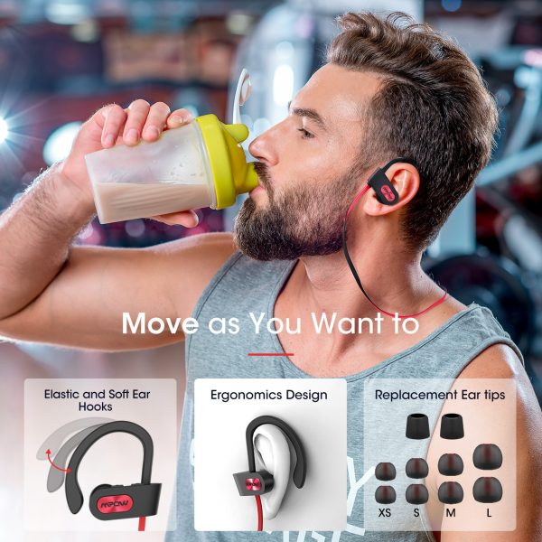 Mpow Flame 088A Bluetooth Headphone IPX7 Waterproof Sport Running Wireless Headset Sports Earphones Earbuds With Mic For Phone - Image 4