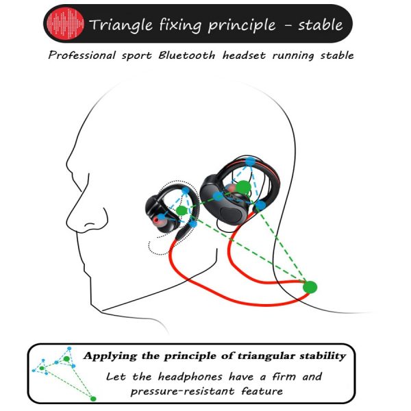 Sports Bluetooth-compatible Earphone Wireless Headphones Stereo Headset K98 K100 Wireless Earbuds HiFI Bass Hands-Free With Mic - Image 5