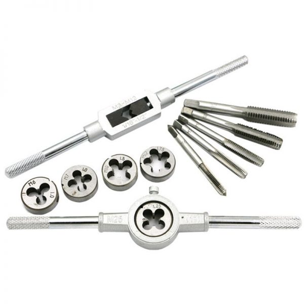 Tap Die wrench set 8/12/20pcs Tap and Die Set Thread Screw Plug Tap Drill Metric Hand Tap Die Wrench Threading Hand Tool - Image 3