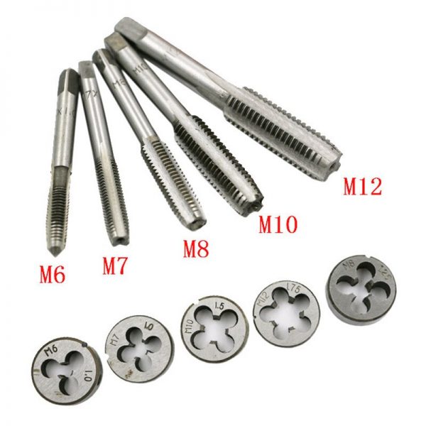 Tap Die wrench set 8/12/20pcs Tap and Die Set Thread Screw Plug Tap Drill Metric Hand Tap Die Wrench Threading Hand Tool - Image 5
