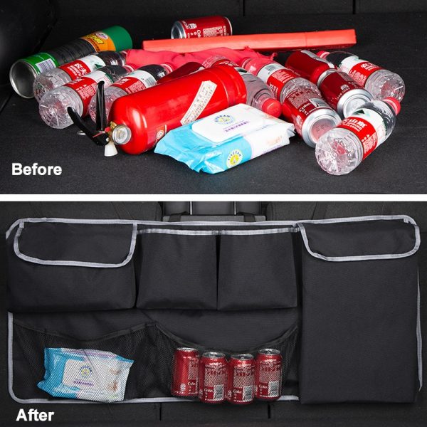 Universal Car Chair Back Storage Bag Net Bag Stowing Tidying Auto Drink Tools Sundries Organizer Pouch Accessories Interior Item - Image 4