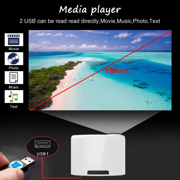 WZATCO C2 1920*1080P Full HD 200inch AC3 4D keystone LED Projector android 10.0 Wifi Portable 4K Home theater Beamer Proyector - Image 3
