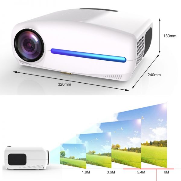 WZATCO C2 1920*1080P Full HD 200inch AC3 4D keystone LED Projector android 10.0 Wifi Portable 4K Home theater Beamer Proyector - Image 4