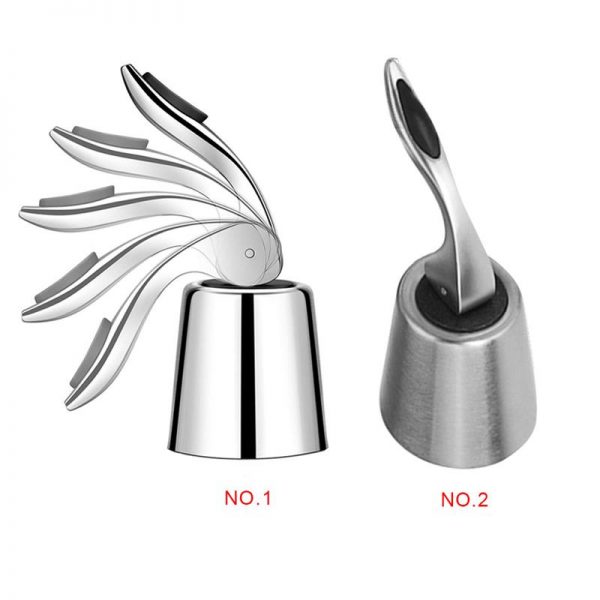 Wine Bottle Stopper Stainless Steel Reusable Leakproof Silicone Beverage Bottle Sealer Wine Fresh Saver Kitchen Bar Tools 2021 - Image 6