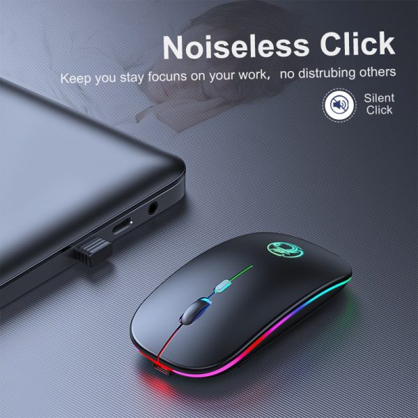 Wireless Mouse Bluetooth RGB Rechargeable Mouse Wireless Computer Silent Mause LED Backlit Ergonomic Gaming Mouse For Laptop PC - Image 3