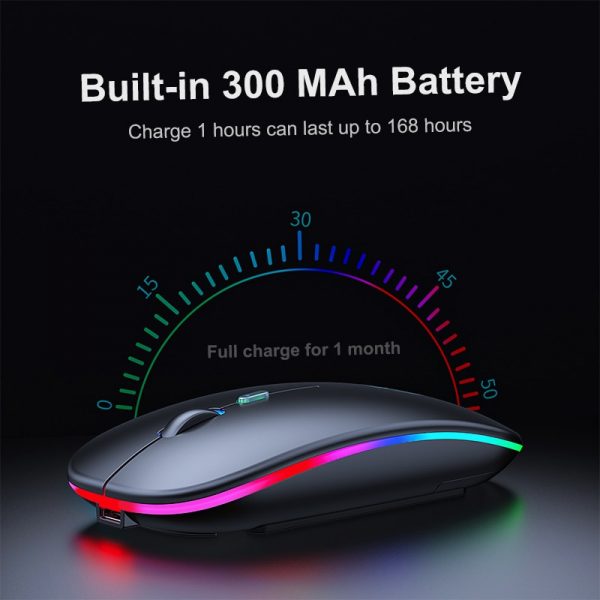 Wireless Mouse Bluetooth RGB Rechargeable Mouse Wireless Computer Silent Mause LED Backlit Ergonomic Gaming Mouse For Laptop PC - Image 6