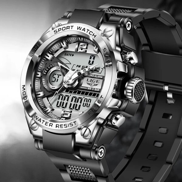 LIGE Digital Men Military Watch - Image 2