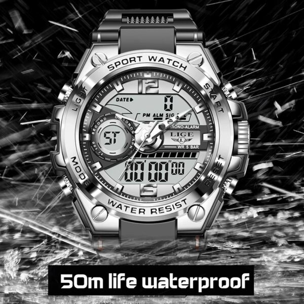 LIGE Digital Men Military Watch - Image 6