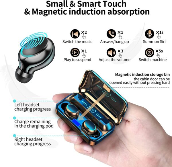 Valdus Original F9 TWS Earphones 9D Hifi Stereo Waterproof In Ear Headphone BT 5.0 LED Display Wireless Earbuds F9-5 F9-5C - Image 2