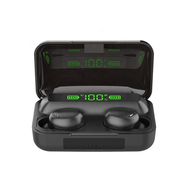 True wireless f9 f9-5 black earbuds in ear buds earbuds with power bank wholesale noise cancelling tws earphone - Image 2