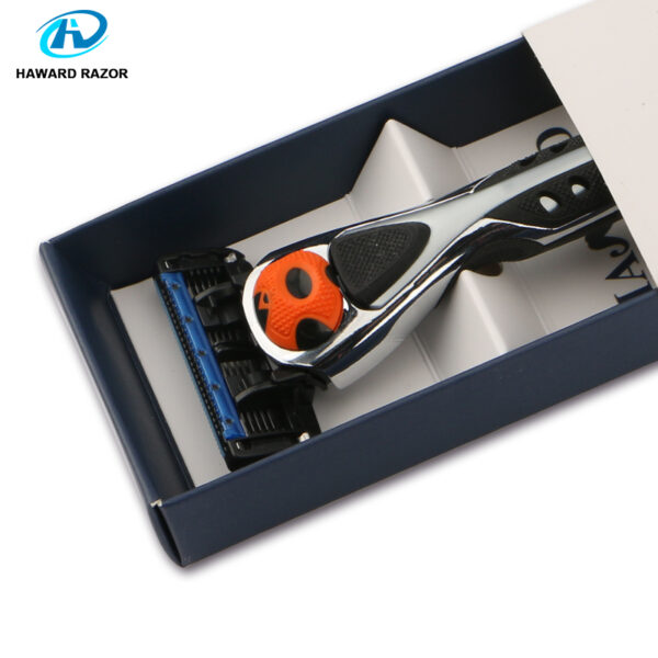 USA Original 5 +1 blade replaceable cartridge shaving razor for men razor/1handle + 1cartridge inner gift box - Image 4