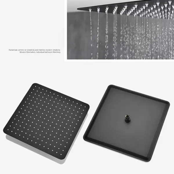 Wall mounted shower set - color Black - Image 3