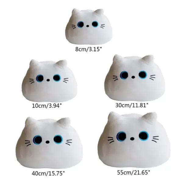 Cat Throw Pillow White
