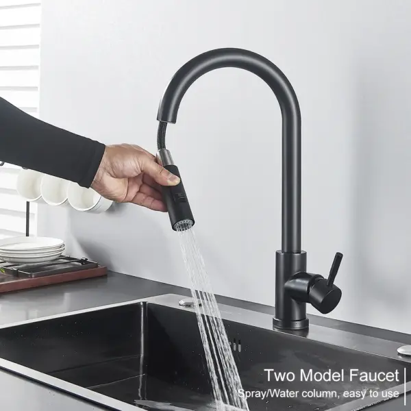 Black Kitchen Faucet Touch