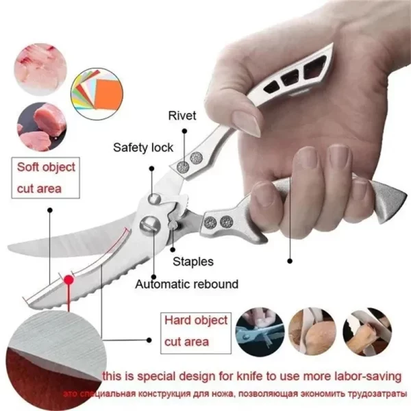 Multi-purpose kitchen scissors - chicken bone scissors / food scissors - Image 6