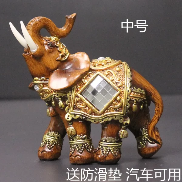 Elephant desk statue: Lucky Feng Shui Green Elephant Sculpture - Image 6