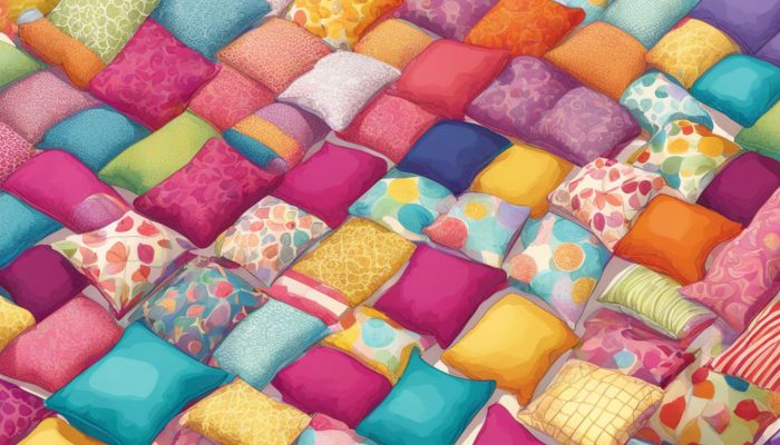 colorful pillows