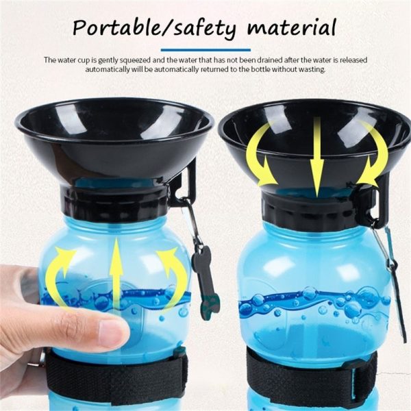 Pet Dog Drinking Water Bottle Outdoor Sports Squeeze Type Puppy Feed Bowl Drinking Water Jug Cup Portable Dispenser Pet Product