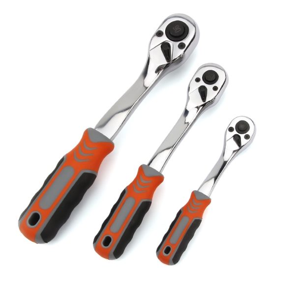 90 Teeth 1/4" 3/8" 1/2" 1Pcs High Torque Crv Ratchet Wrench for Socket Quick Release Professional Hand Tools