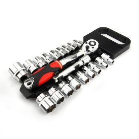 Crv quick release reversible ratchet socket wrench set tools with hanging rack 1/4" 3/8" 1/2" drive sockets set