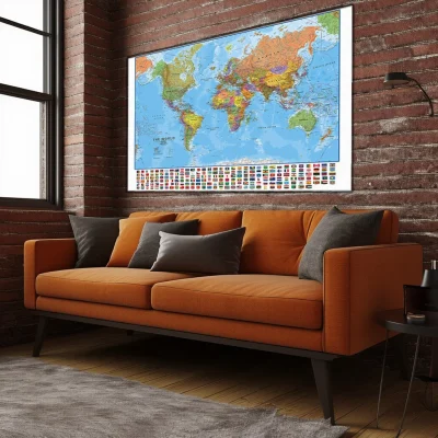 Decorative Hanging World Map