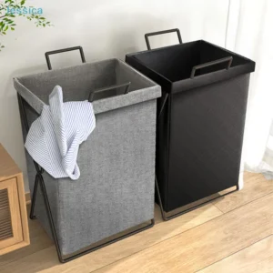 Foldable Laundry Basket with Handles Waterproof Fabric Laundry Hamper for Bedroom Bathroom Dorm Laundry Storage