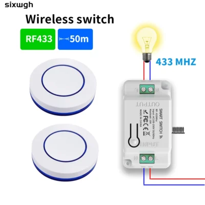 Беспроводной выключатель 433МГц RF с пультом дистанционного управления для освещения | Купить с доставкой