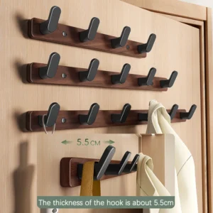 Настенная вешалка из орехового дерева — 6 крючков, рустик | Купить с доставкой