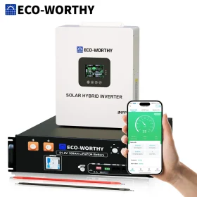 ECO-WORTHY Домашняя электростанция 48V 100Ah LiFePO4 + инвертор 5кВт | Доставка по Израилю