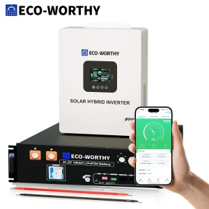 ECO-WORTHY Домашняя электростанция 48V 100Ah LiFePO4 + инвертор 5кВт | Доставка по Израилю