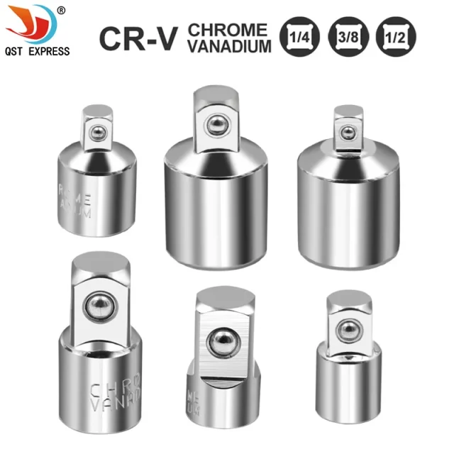 Адаптер-переходник для трещотки 1/2″ → 3/8″ → 1/4″ нержавеющая сталь | Доставка в Израиль