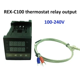Цифровой регулятор температуры REX-C100 с реле и термопарой типа K 48×48 | Купить в Израиле