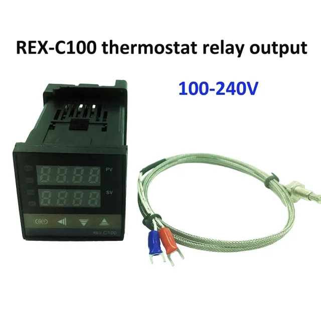 Цифровой регулятор температуры REX-C100 с реле и термопарой типа K 48×48 | Купить в Израиле