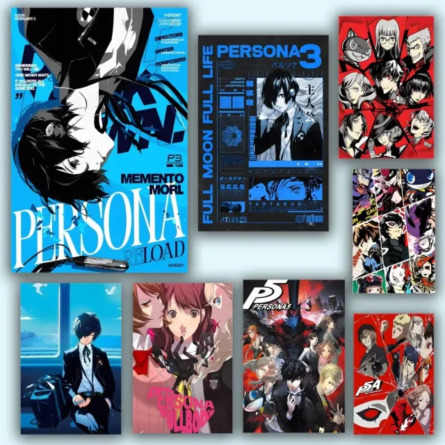 Постер аниме Persona 3 — водостойкий, самоклеящийся декор для дома | аниме для фанатов