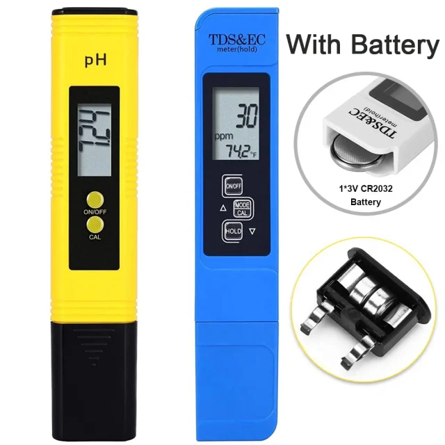 Цифровой pH и TDS метр для воды 0-14 pH / 0-9990 PPM с LCD дисплеем | доставка в Израиль