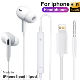 Оригинальные наушники для Apple iPhone Lightning — 14 Pro Max, 13, 12, 11, X, SE, 6, 7, 8 | доставка в Израиле