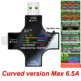 USB тестер TFT Bluetooth Type-C PD — вольтметр, амперметр, измеритель тока | купить в Израиле