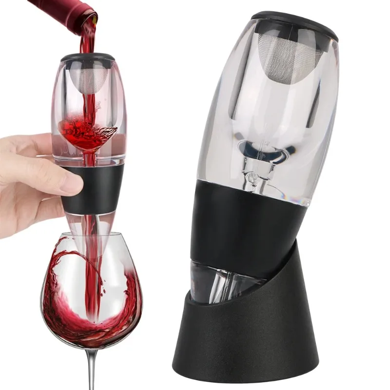 Professional Wine Decanter Pourer With Filter and Base Quick Sobering Wine Whisky Aerator Dispenser For Bar Party Kitchen Professional Wine Decanter Pourer With Filter and Base Quick Sobering Wine Whisky Aerator Dispenser For Bar Party Kitchen
