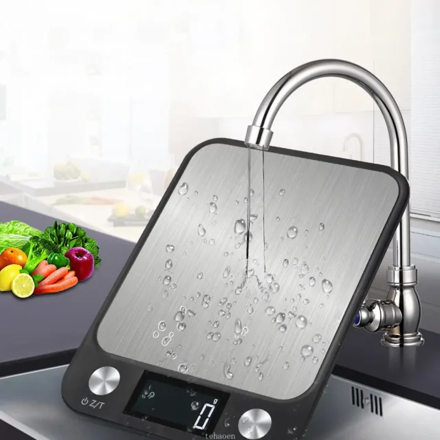 Кухонные весы до 15 кг с точностью 1 г, нержавеющая сталь, LCD | Доставка в Израиль