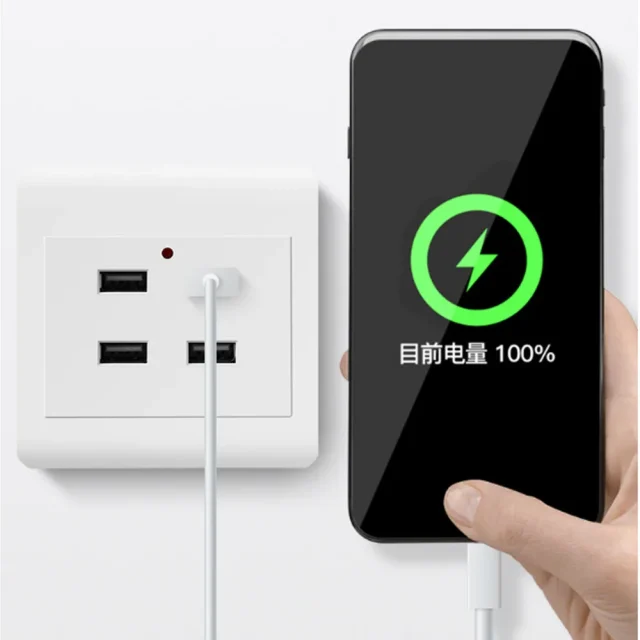 Розетка USB типа 86 с 2/4 портами для дома и офиса, 220В → 5В | Доставка в Израиль