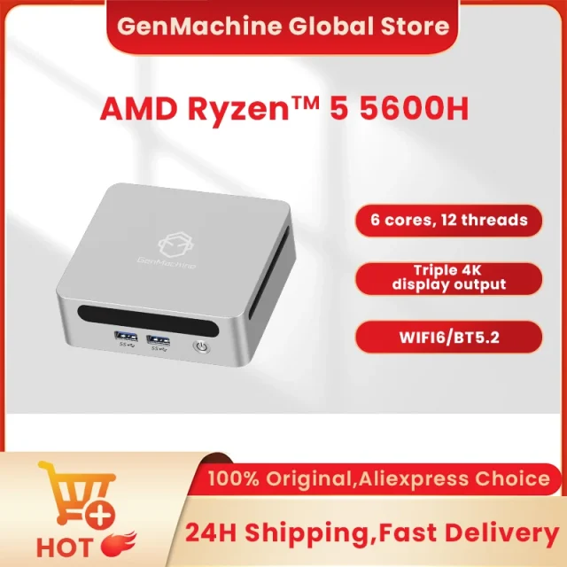 Мини-ПК GenMachine AMD Ryzen 5000 Windows 11 DDR4 WiFi6 HDMI игровой | купить в Израиле
