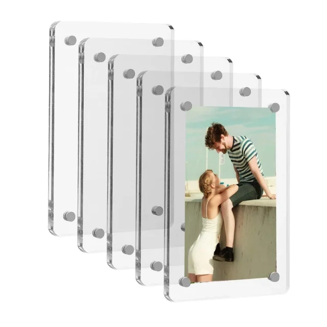 5 акриловых магнитных рамок для фото Instax Mini — двусторонние | Доставка в Израиль