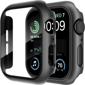 Закалённое стекло + чехол для Apple Watch 11 10 9 8 7 Series, 40-46мм, защита экрана | доставка в Израиль