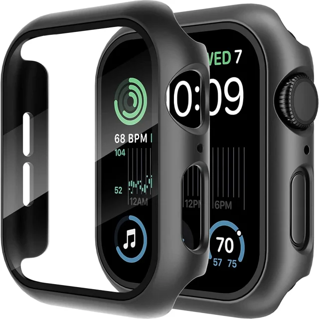 Закалённое стекло + чехол для Apple Watch 11 10 9 8 7 Series, 40-46мм, защита экрана | доставка в Израиль