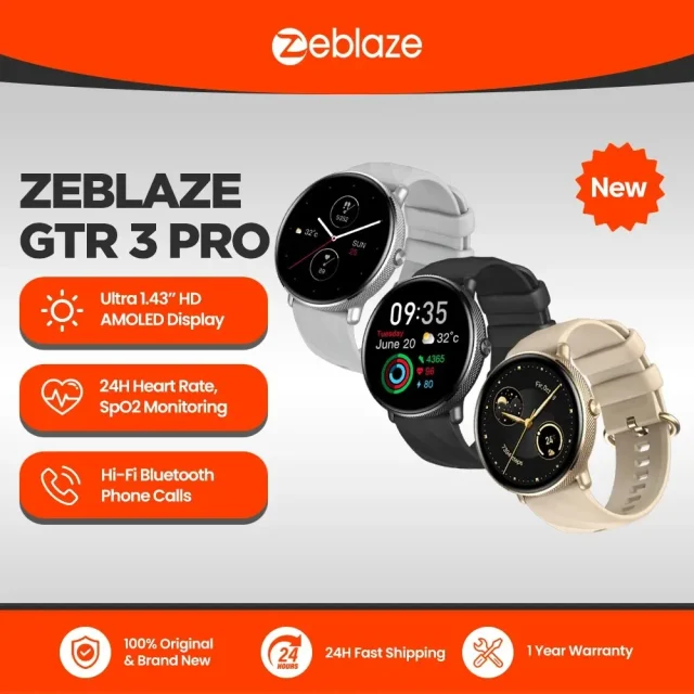 Zeblaze GTR 3 Pro смарт-часы с AMOLED 1.43″ и звонками | купить в Израиле